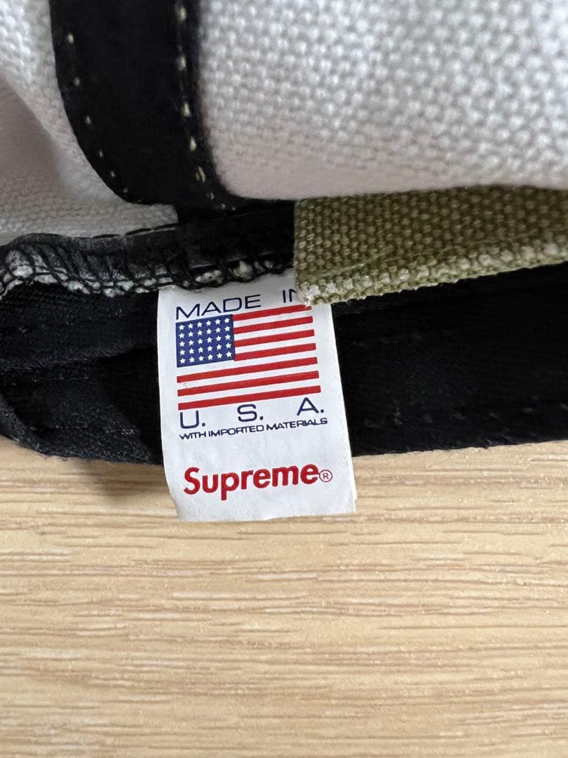 SUPREME オリーブ色 キャップ S刺繍