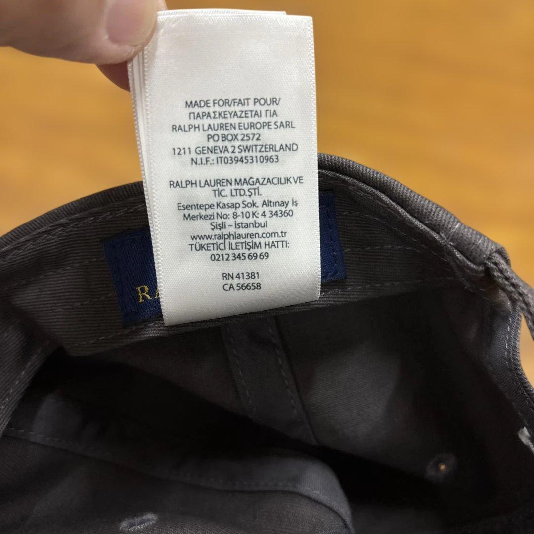 新品未使用タグ付　POLO RALPH LAUREN チャコールグレー　キャップ