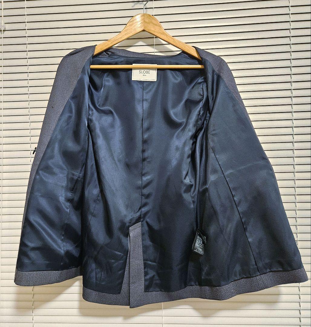 SLOBE IENA TRダブルブレストジャケット グレー