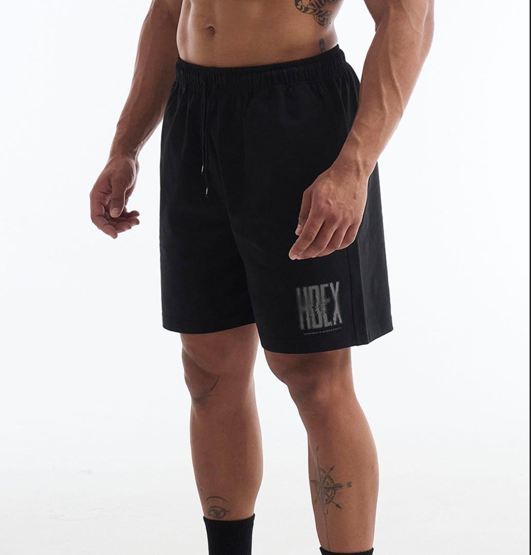 トップス HDEX CrackPrinted Sleeve Shorts Black