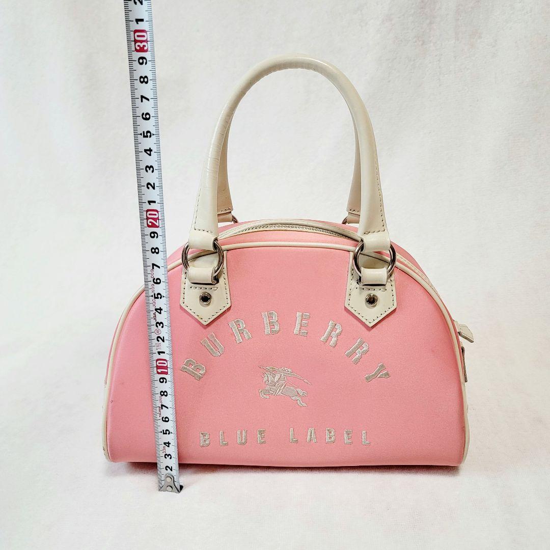 レア美品☆BURBERRYバーバリーホースロゴ刺繍 ミニボストンバッグ Y2K