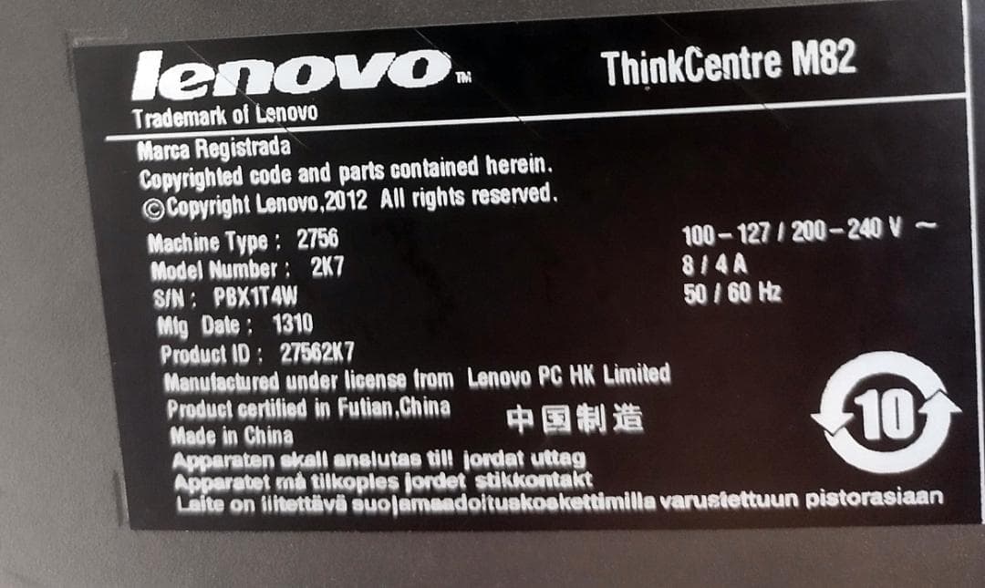 Lenovo win11ThinkCentreM82SSD128GBメモリ8GB