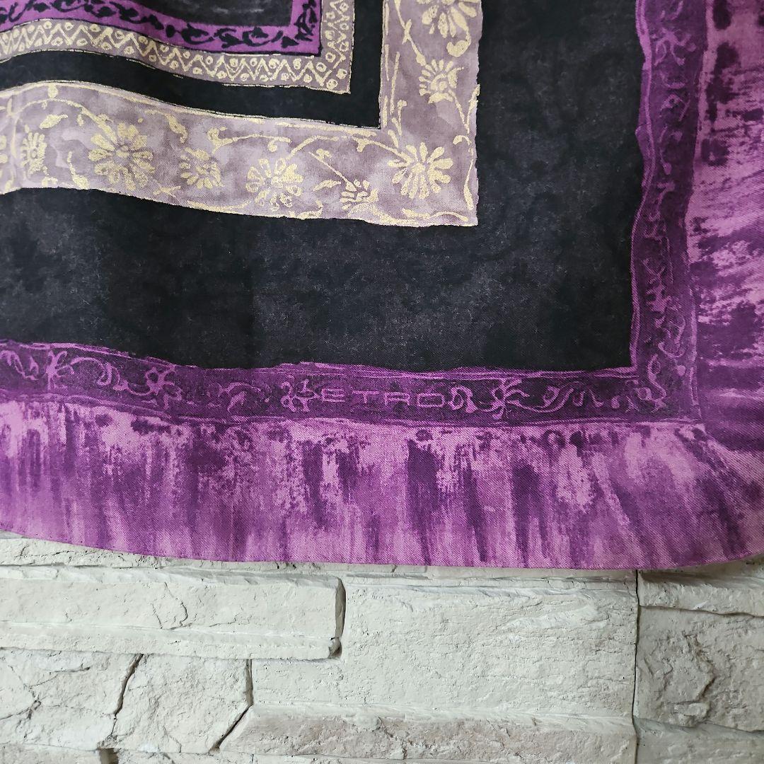 ETRO エトロ ストール ショール パープル 大判
