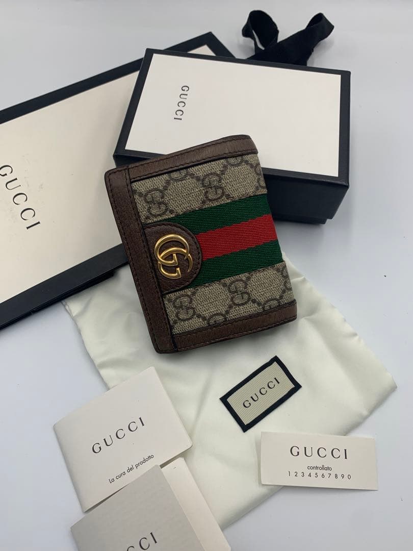 GUCCI 折り財布 オフィディア GGマーモント シェリーライン