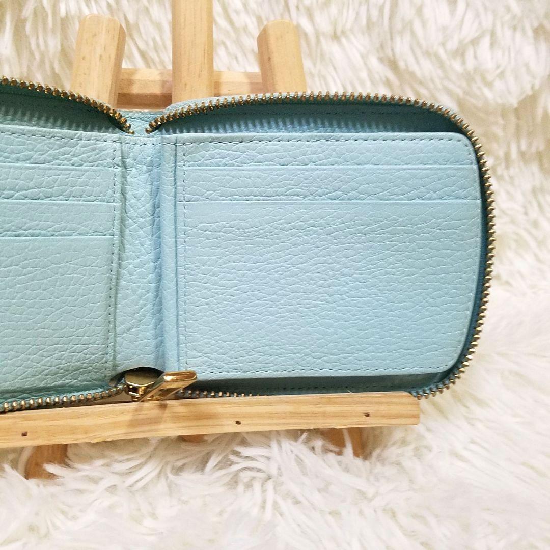 【極美品】Her Schedule 二つ折り財布 エナメル レザー マルチカラー