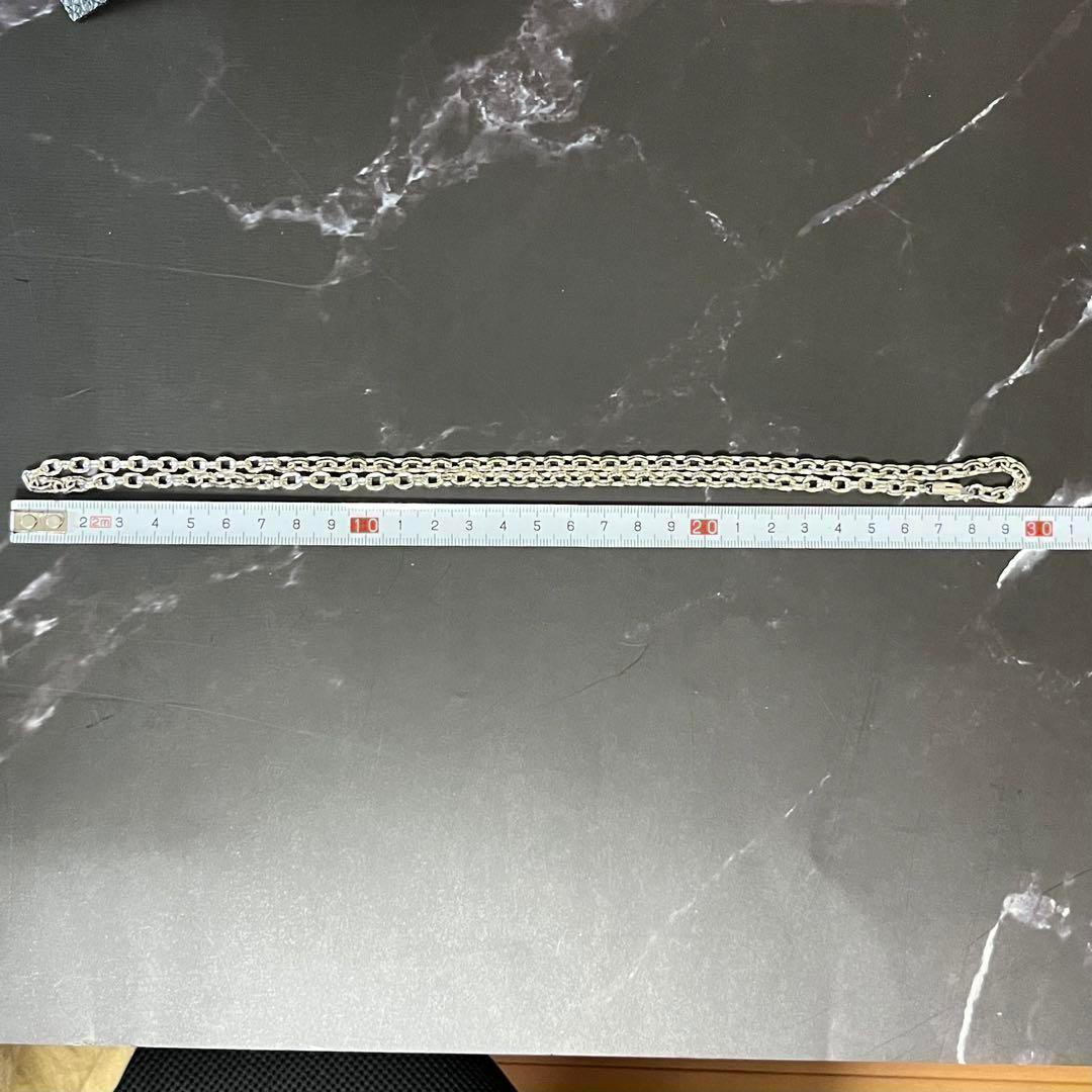 シルバー925 ネックレス60㎝　ペーパーチェーン silver925メンズ