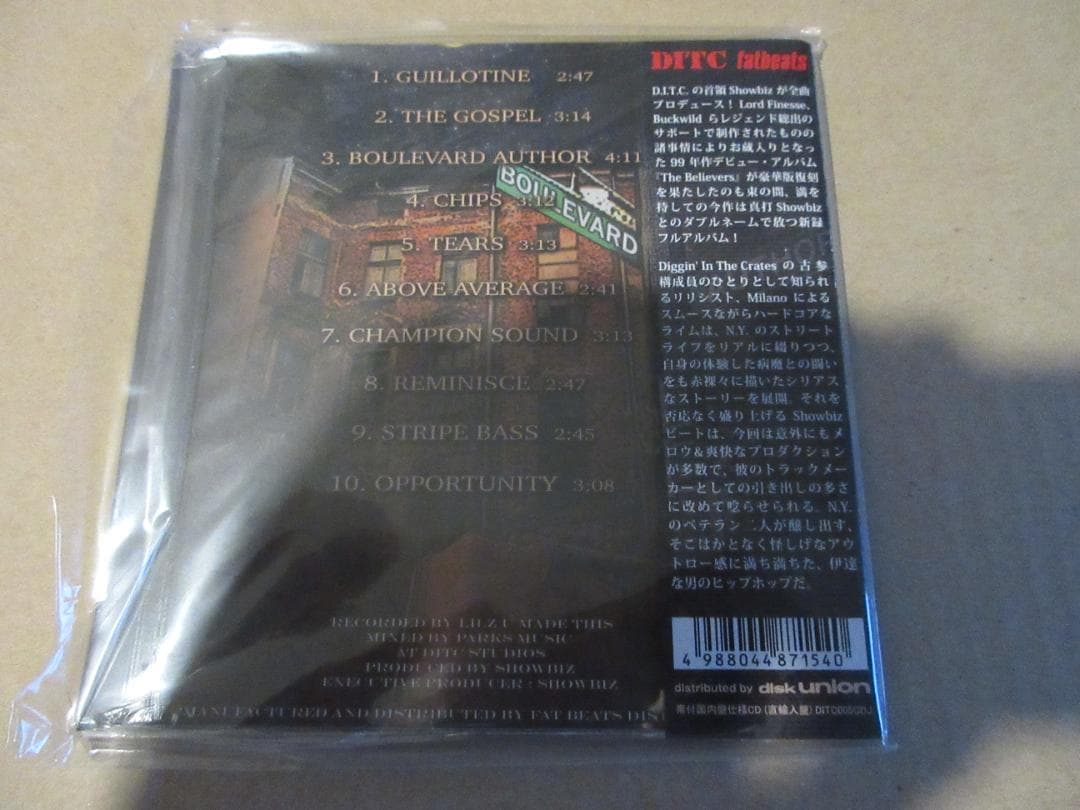 新品CD BOULEVARD AUTHOR SHOWBIZ x MILANO
