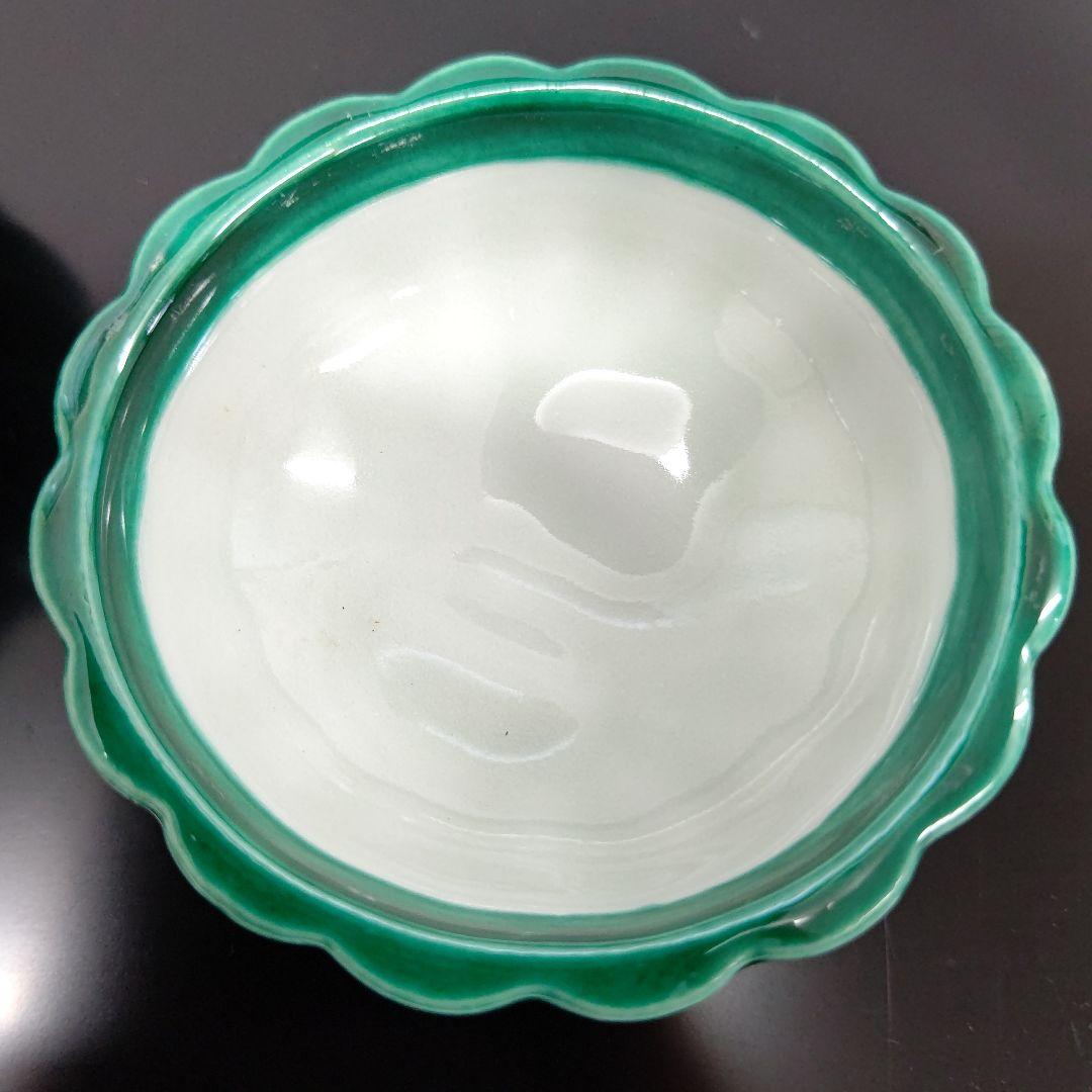 交趾焼 菊蟹 香合 二代 手塚玉堂 茶道具