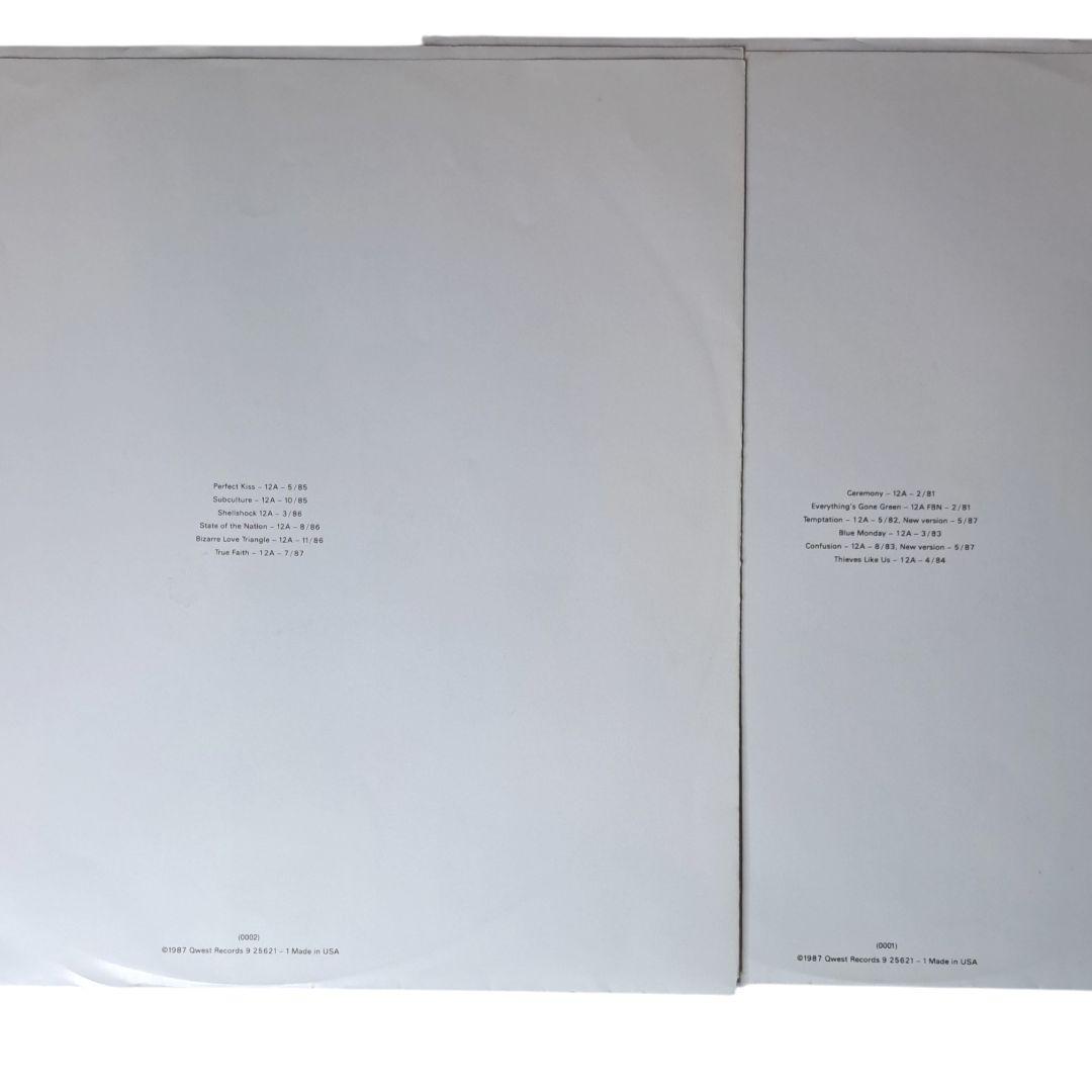 オリジナル　New Order　Substance　1987　レコード　2LP