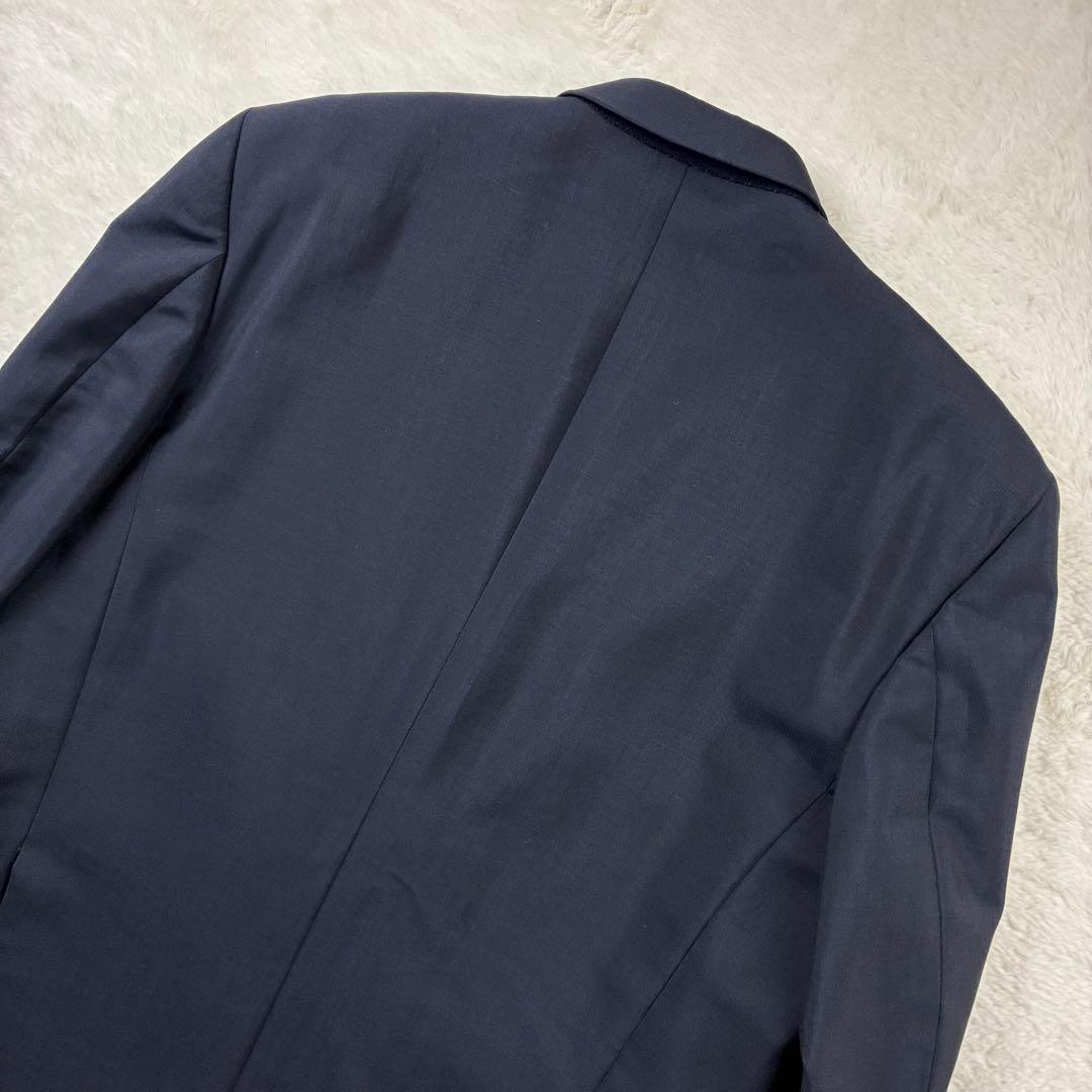 【極美品】 Dior 紺ブレ ロゴ刻印/金釦 ダブル 濃紺 XL