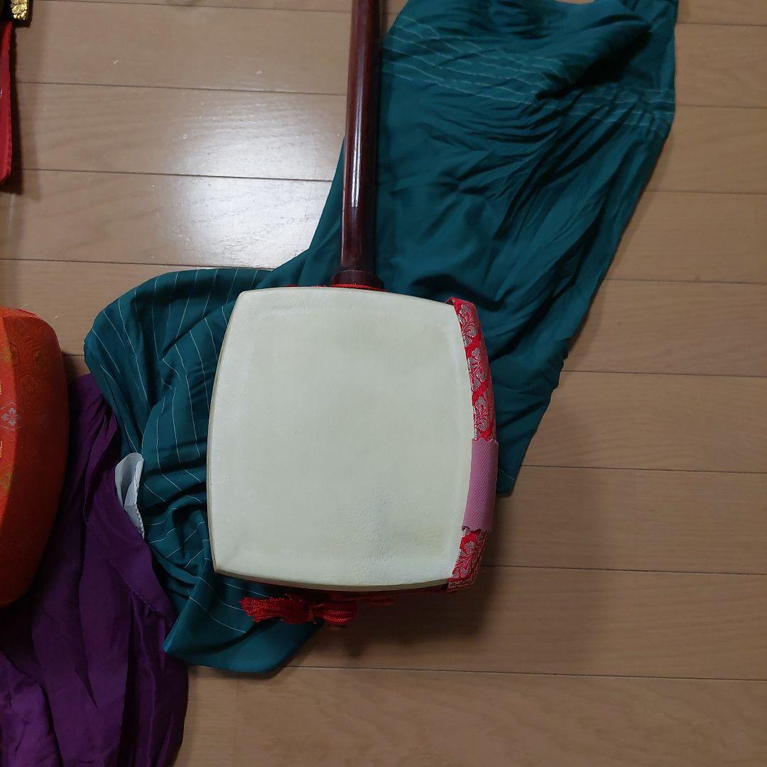 し*か様 三味線 本体 木製 3弦 白赤２本セットジャンク