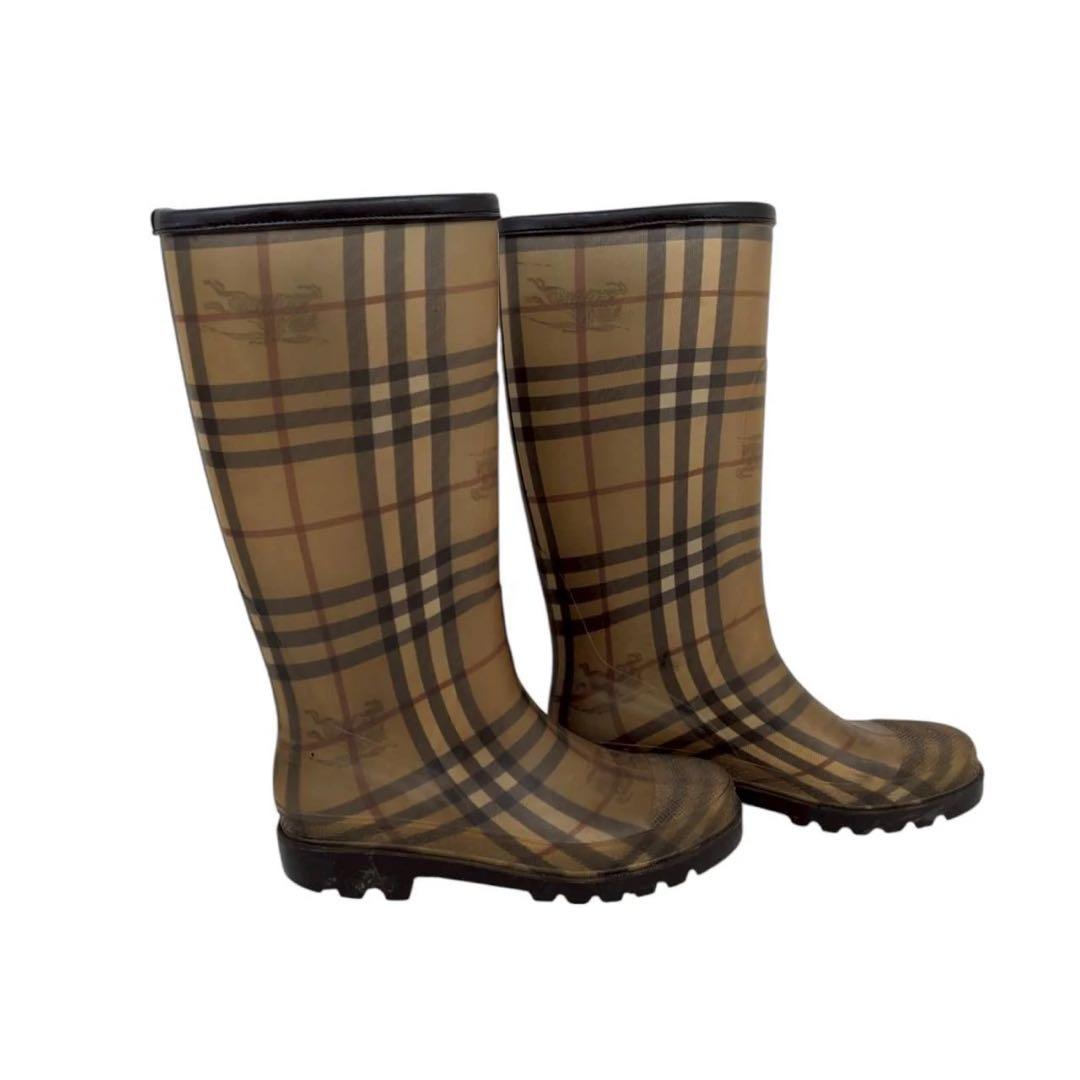【BURBERRY】レインブーツ 長靴 38 バーバリー　24.5cm