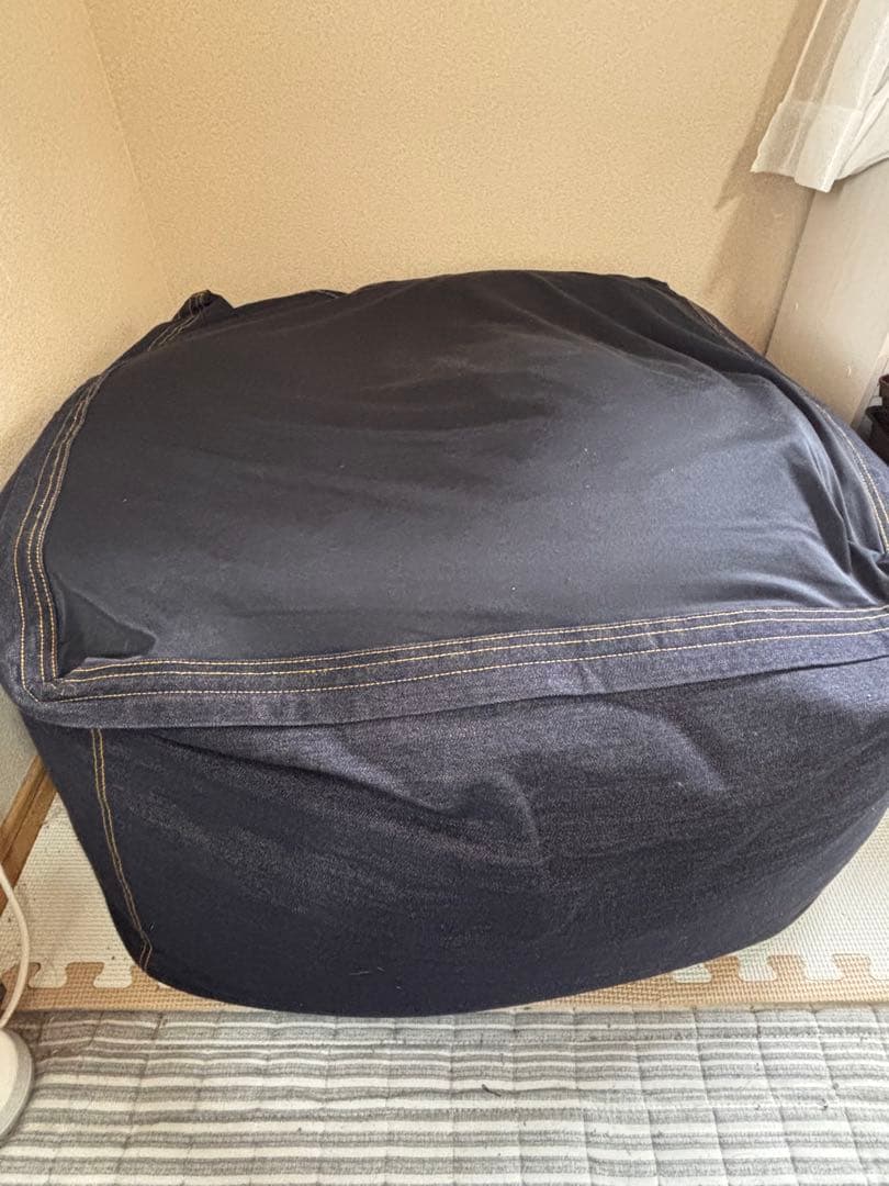 無印良品 体にフィットするソファ大・綿デニムネイビーセット 65×65×43cm