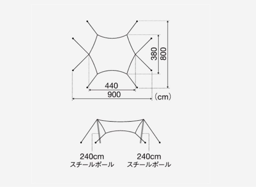 未使用 peak ランドネスト S テントタープセット SET-259