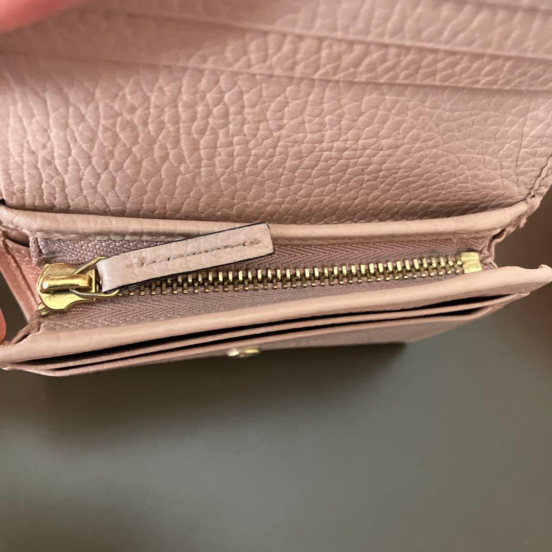 a*;様 GUCCI ミニ財布　マーモント　GGロゴ 二つ折り　ピンク