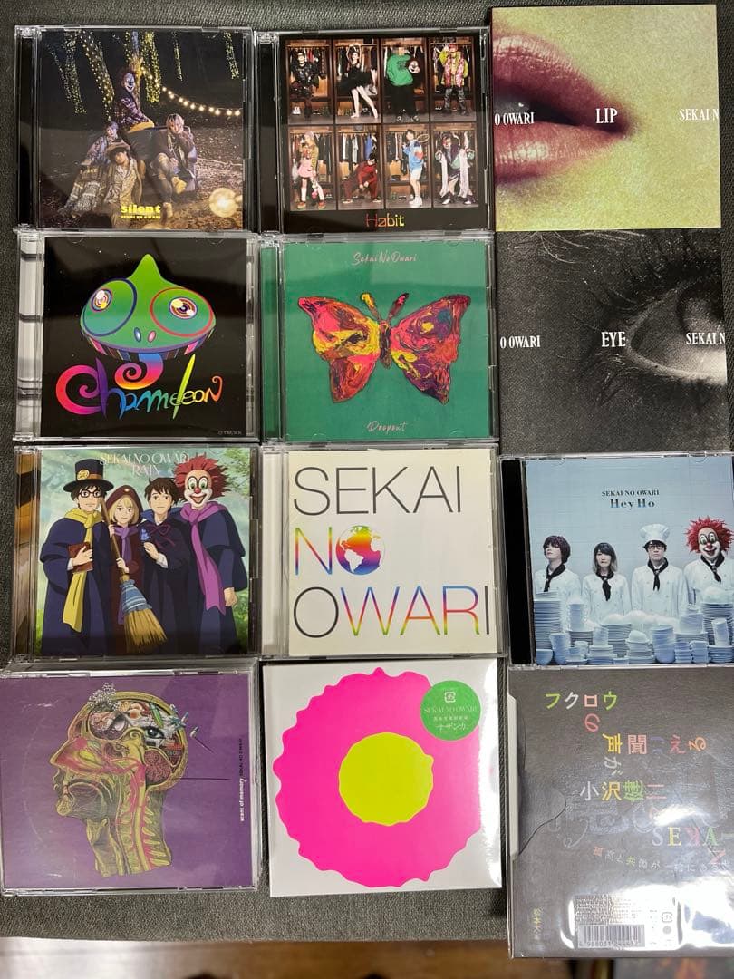 セカイノオワリ　DVD 2種、CD 12枚、書籍3種