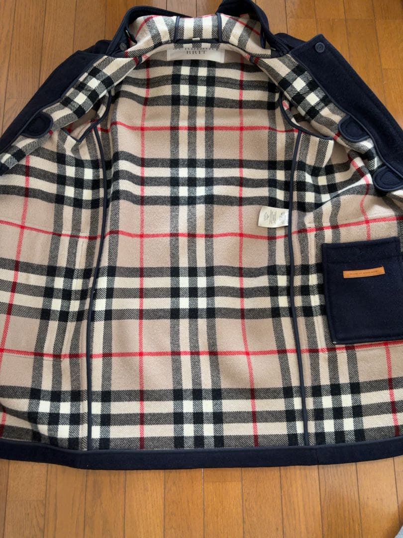 BURBERRY BRIT ダッフルコート ネイビー L