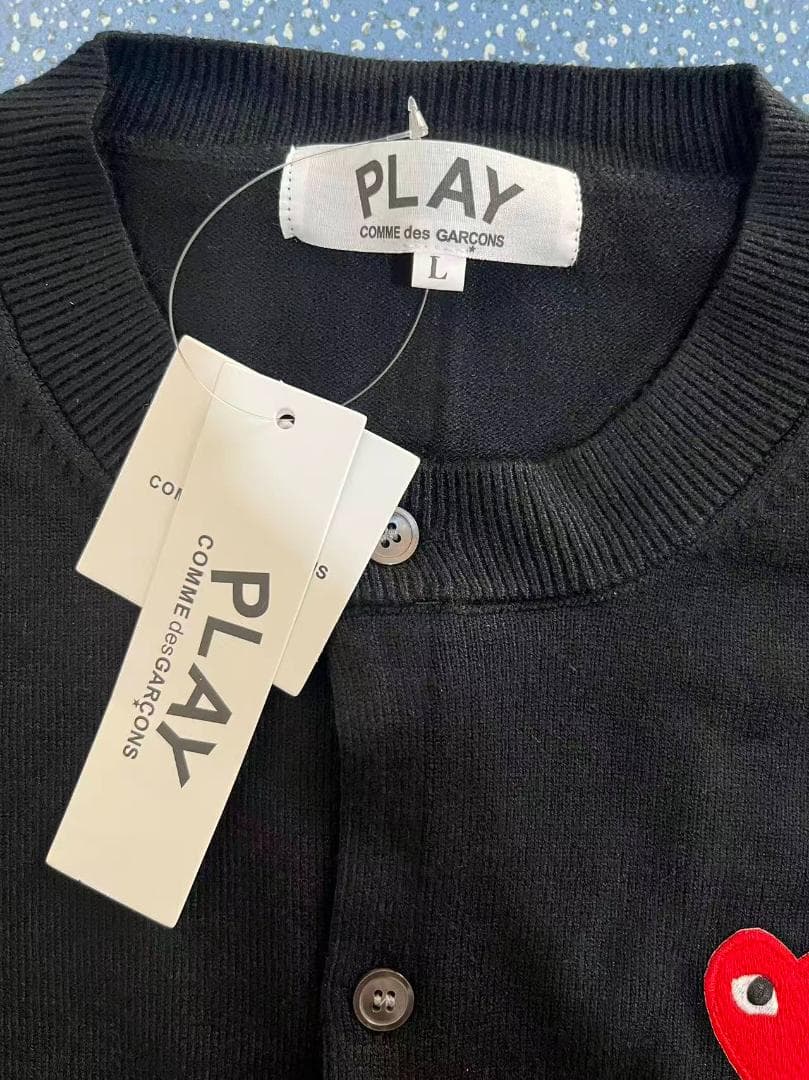 PLAY COMME des GARCONS カーディガンM-Lサイズ 黑#40