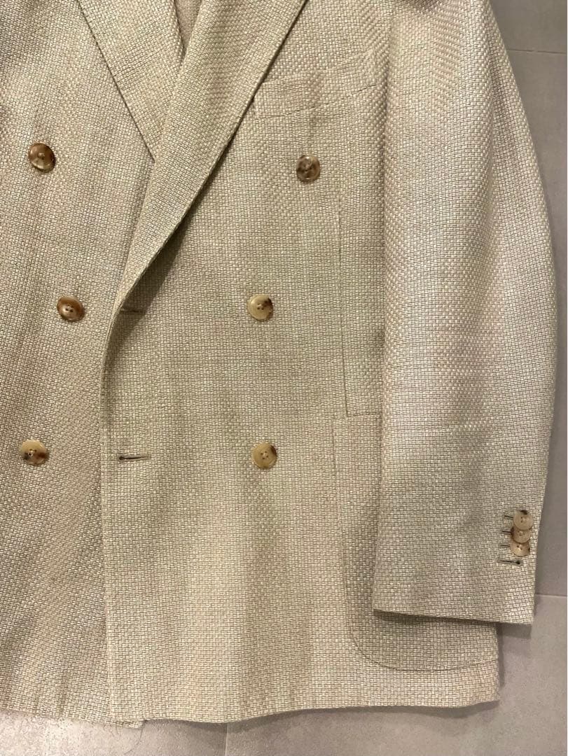 ボリオリ⚡️K-jacket⚡️46⭐️新ロゴ⭐️アイボリー⭐️ダブルブレザー