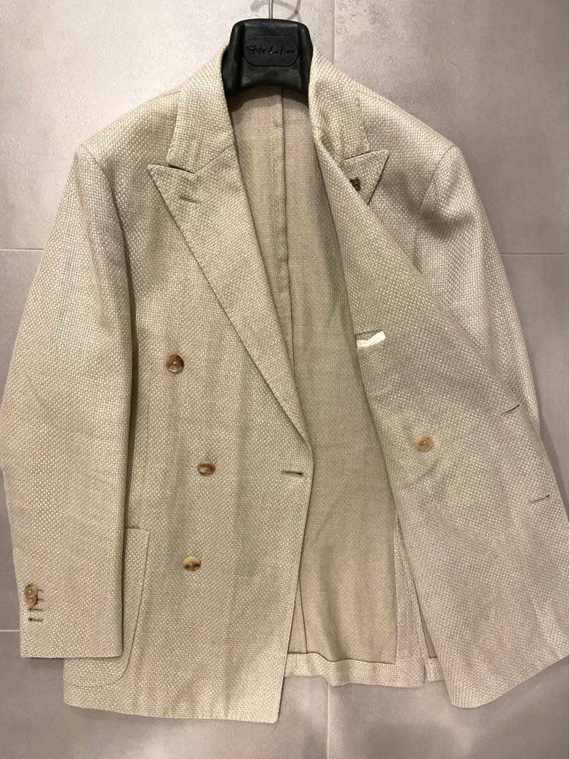 ボリオリ⚡️K-jacket⚡️46⭐️新ロゴ⭐️アイボリー⭐️ダブルブレザー