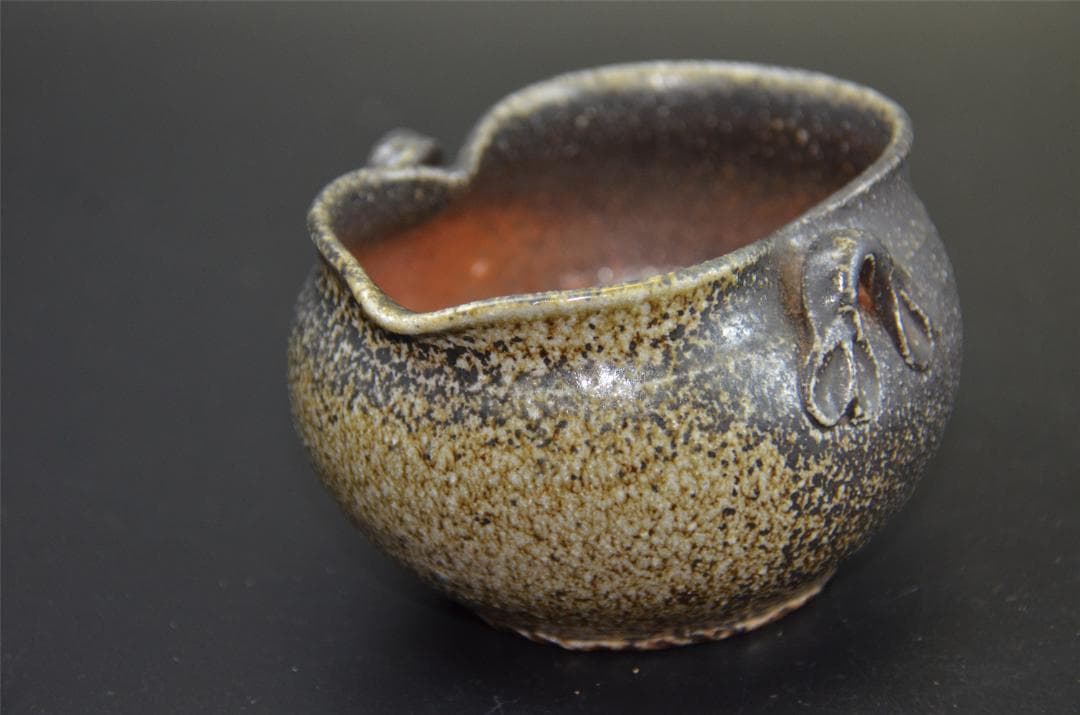 備前焼　湯冷まし　瓢箪型　陶印有　宝瓶　急須