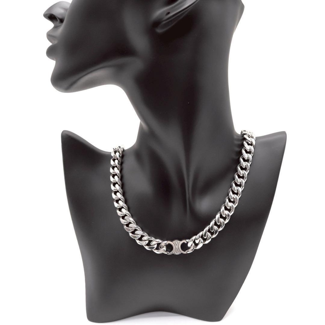 【美品】セリーヌ 460JF6BRA トリオンフ グルメット ネックレス
