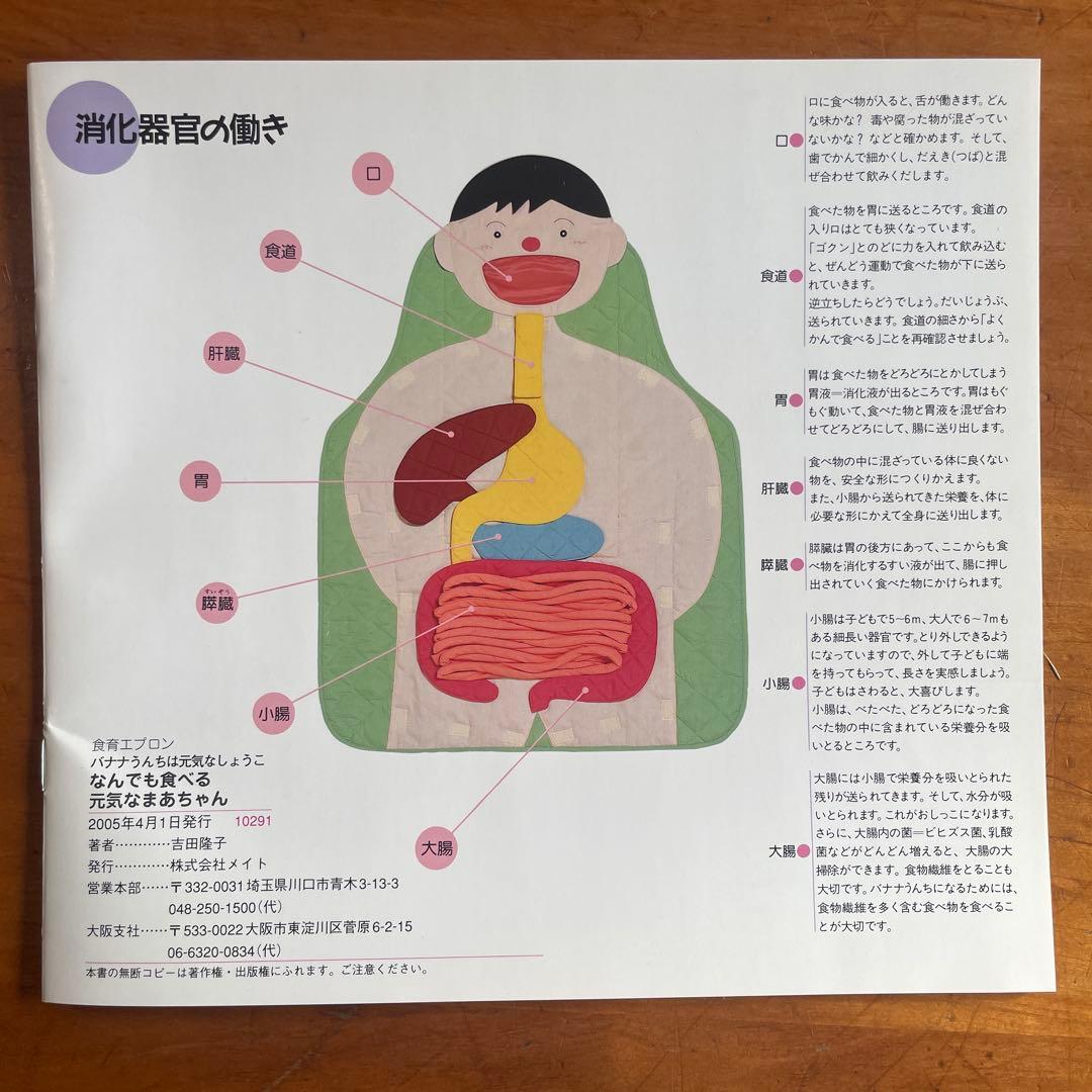 食育エプロン　なんでも食べる元気なまあちゃん