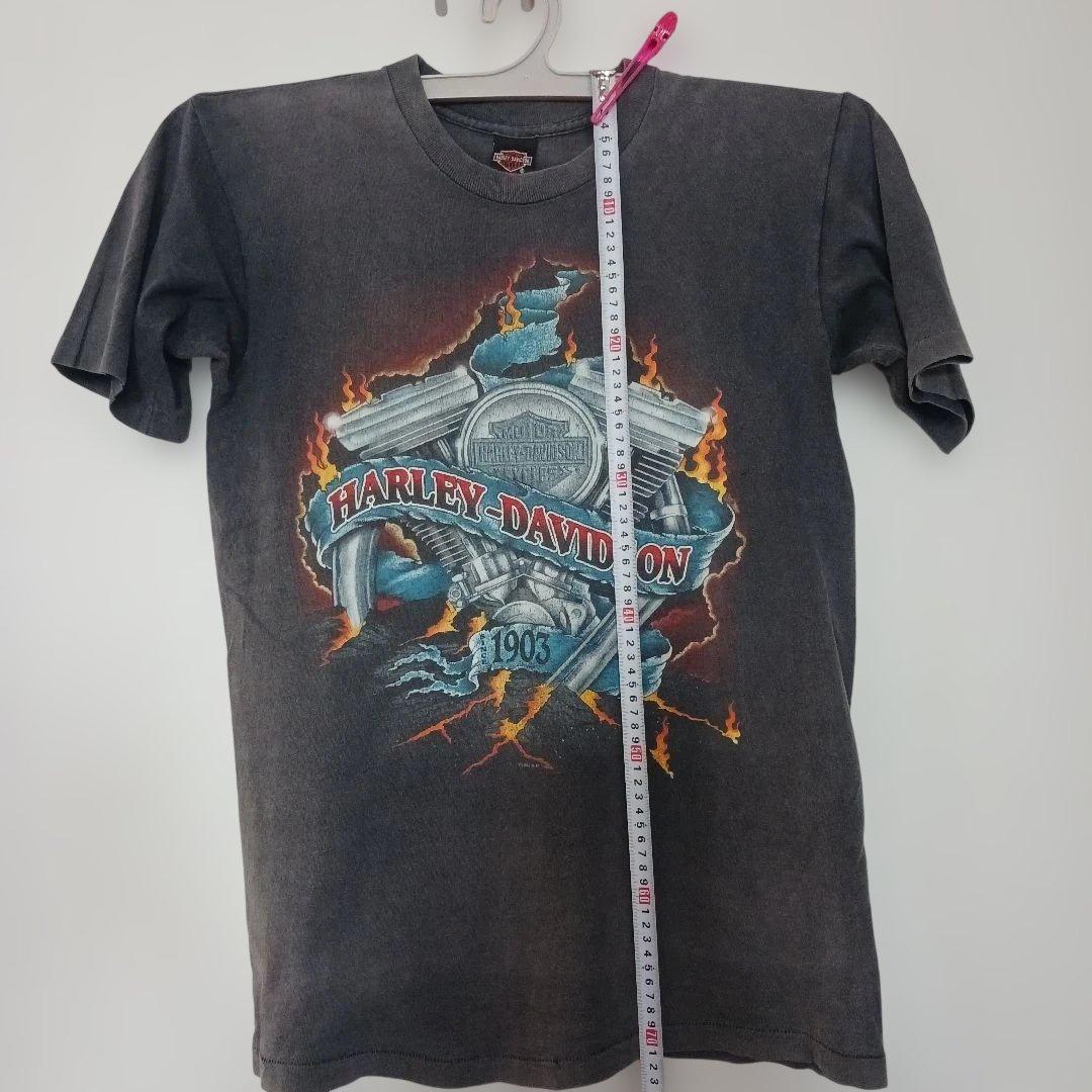 古着 90s HARLEY-DAVIDSON ハーレーダビッドソン M 黒系