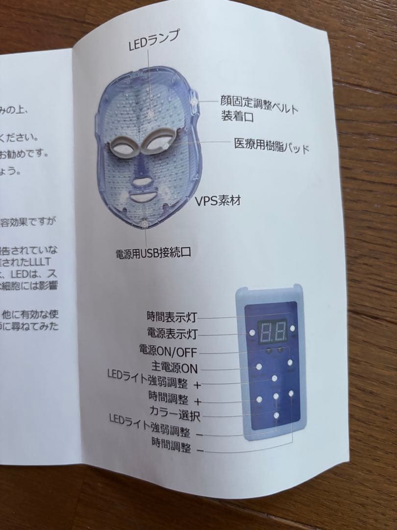 美顔器　LED 美顔マスク