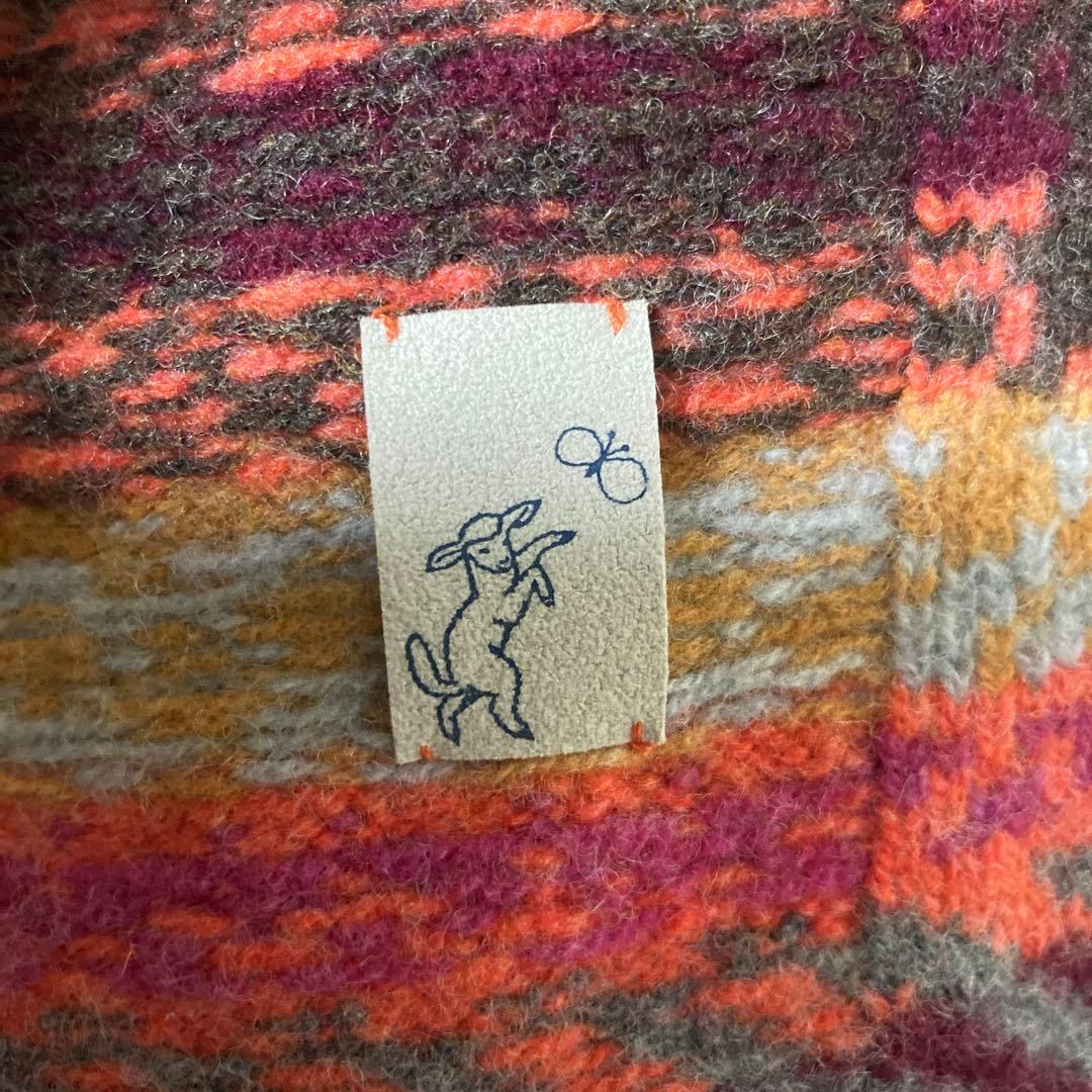 ミナペルホネン×ヒカルノグチ　dot&stripeケープ　美品