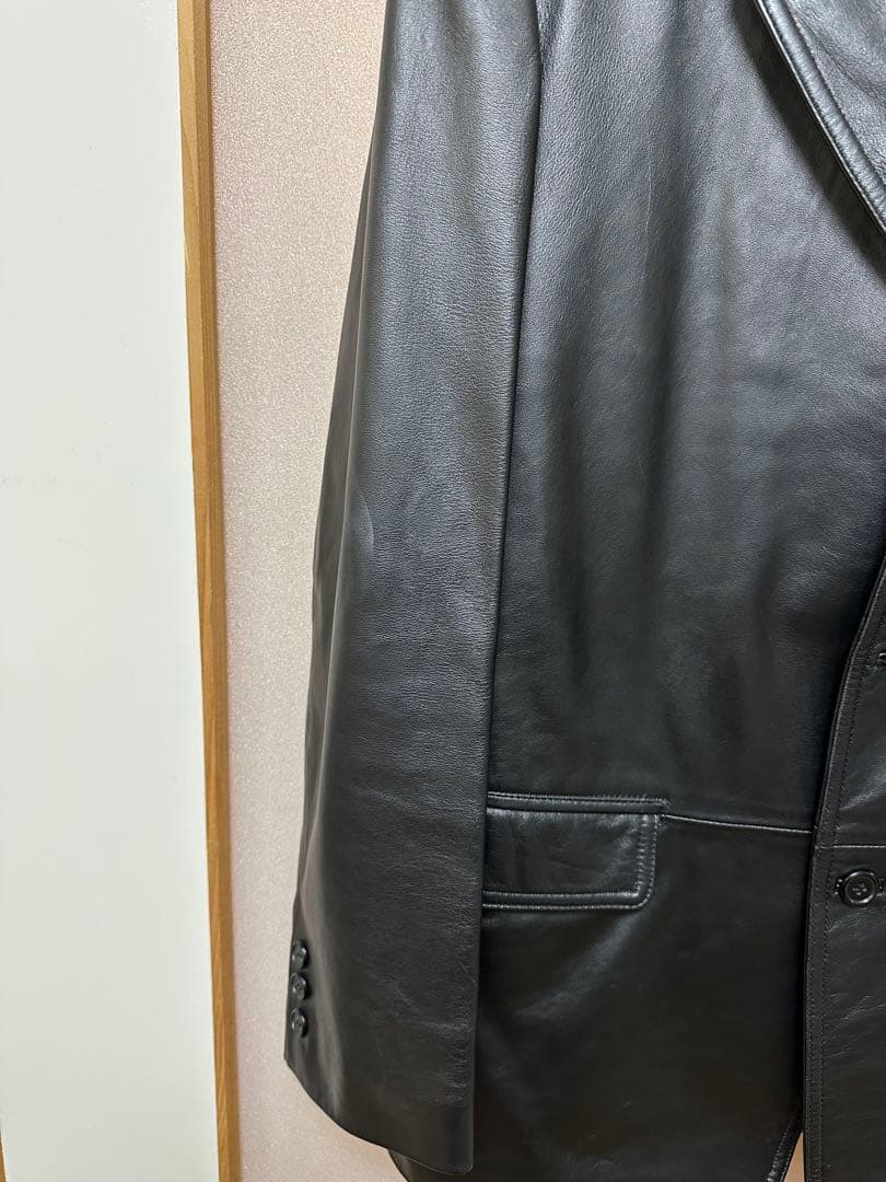 【BALMAIN】レザージャケット 羊革 ブラック Mサイズ