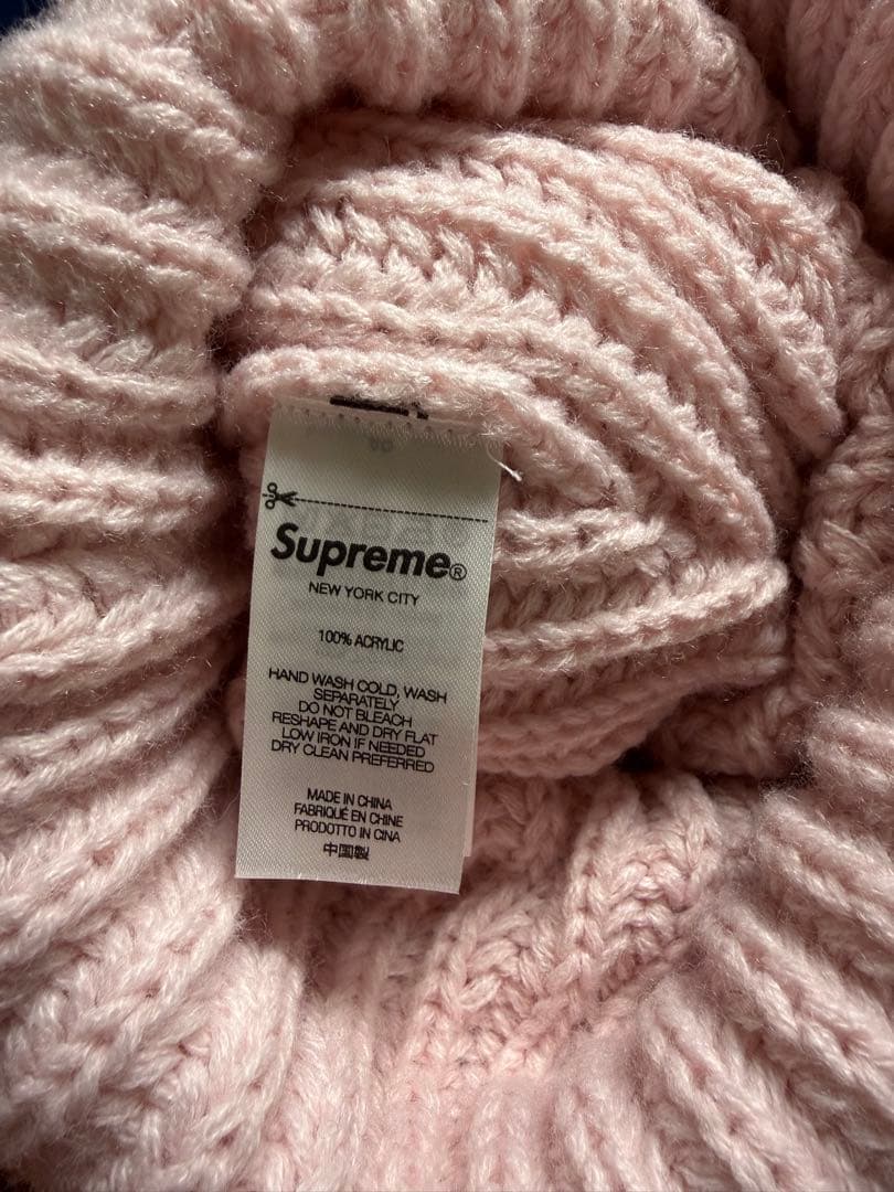 supreme シュプリーム ニット帽 ビーニー ピンク 希少