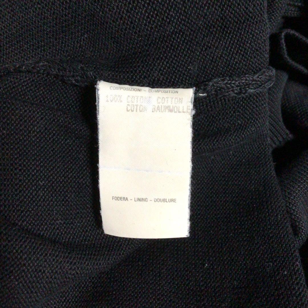 グッチ　黒　ニットポロシャツ　GGマーク　L（小さめ）