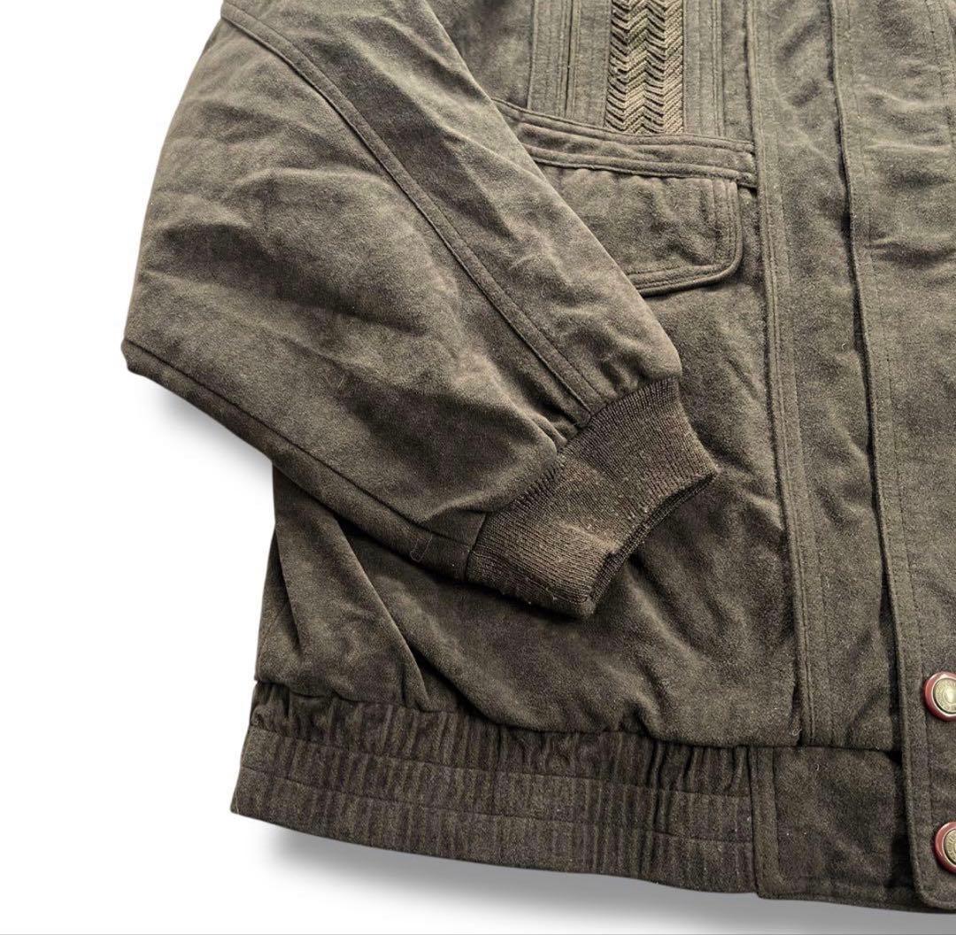 即*読様 Vintage Brown Blouson 短丈 ベロア調 ブルゾン中