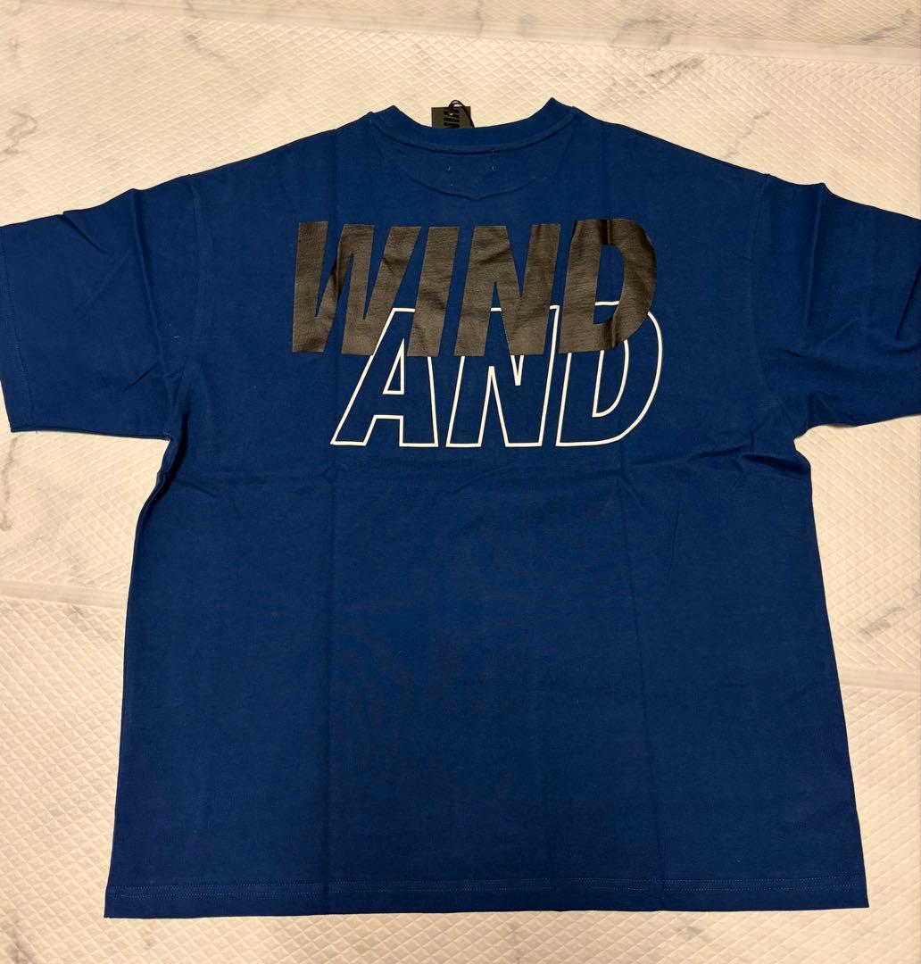 【タグあり未使用】wind and sea Tシャツ ブルー/黒ロゴ