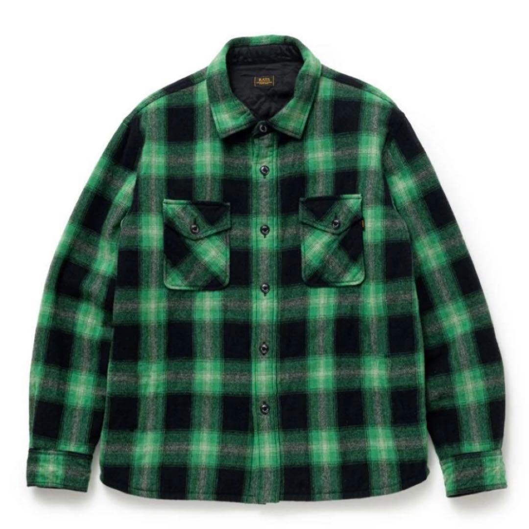 希少 RATS WOOL CHECK SHIRT JKT Sサイズ