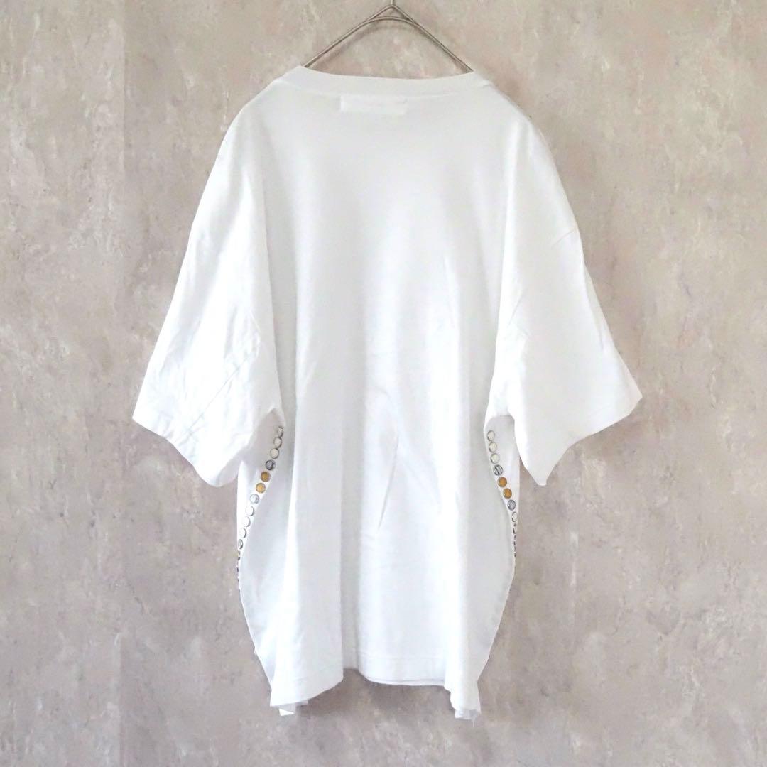トップス TOGA PULLA stone studs white tshirt