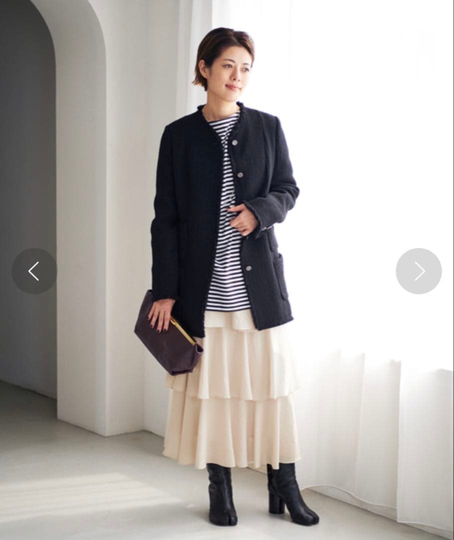 plage プラージュ ette Tiered スカート ベージュ