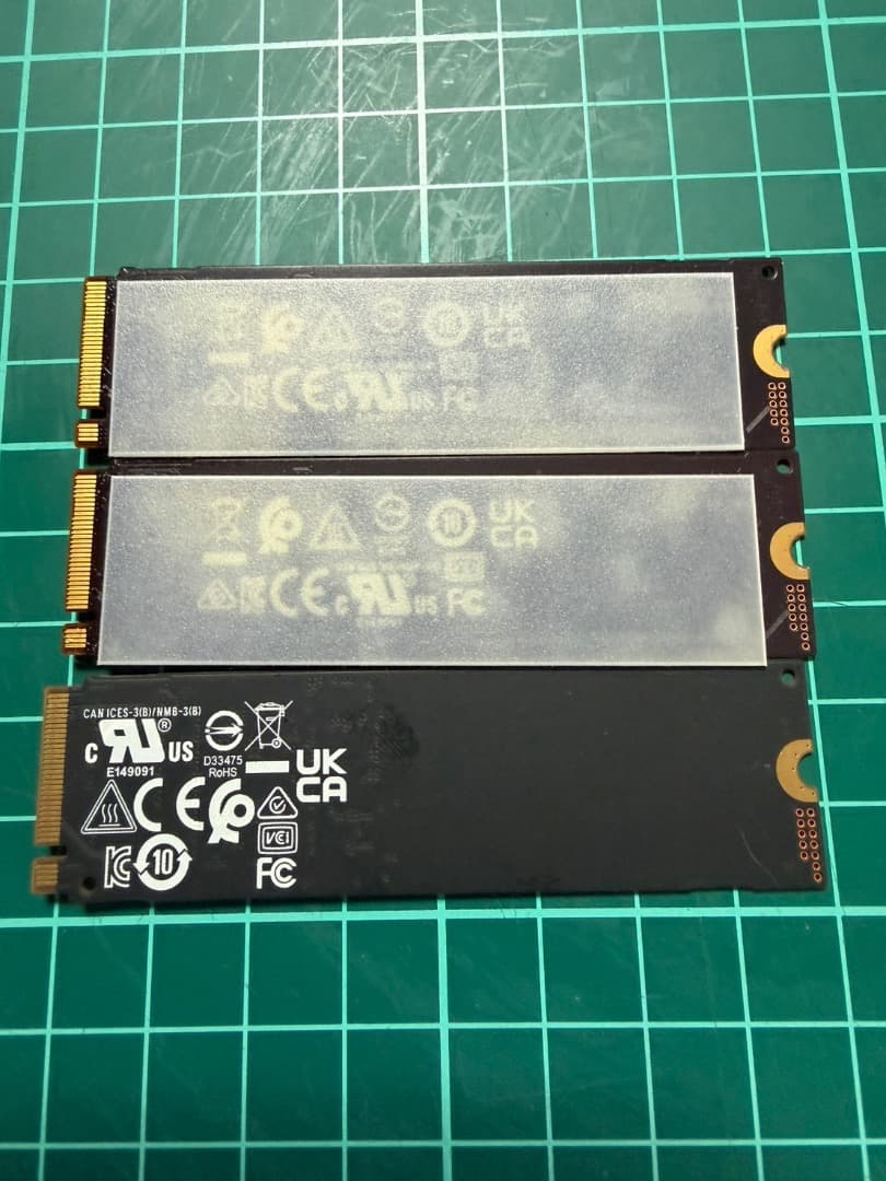 1.Samsung PM991a NVMe SSD 256GB ×3個セット