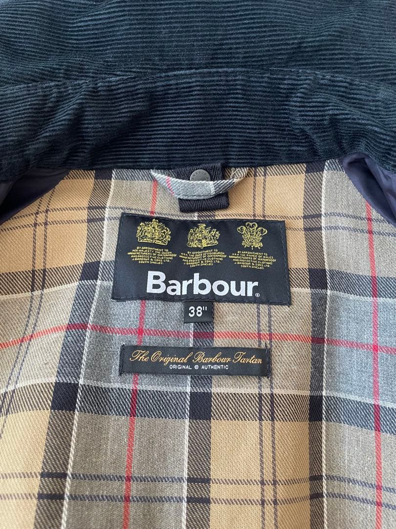 【美品】Barbour(バブアー) BEDALE 2LAYER 38 ネイビー