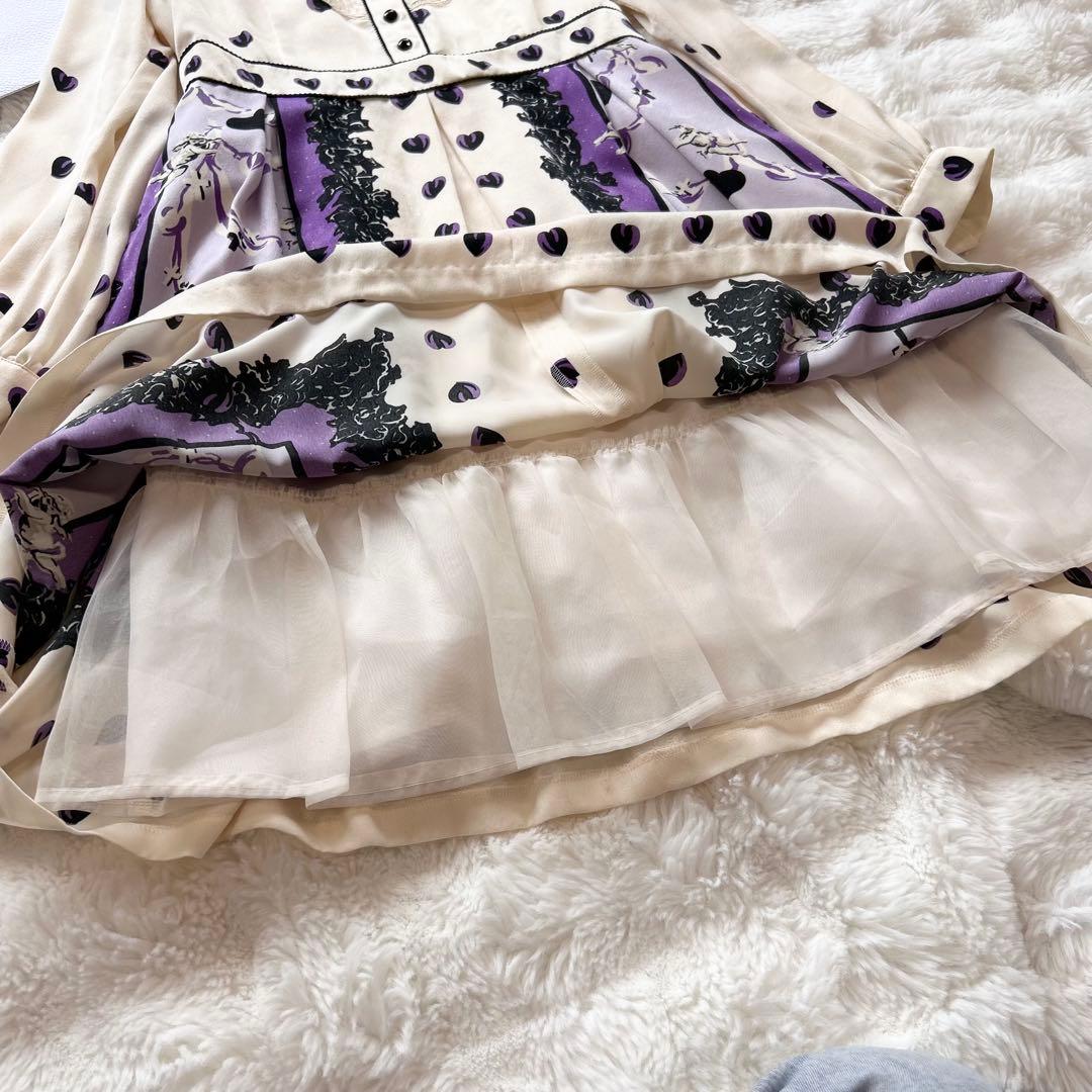 【美品】DOLLY GIRL ANNA SUI ボリュームフレアワンピース 襟