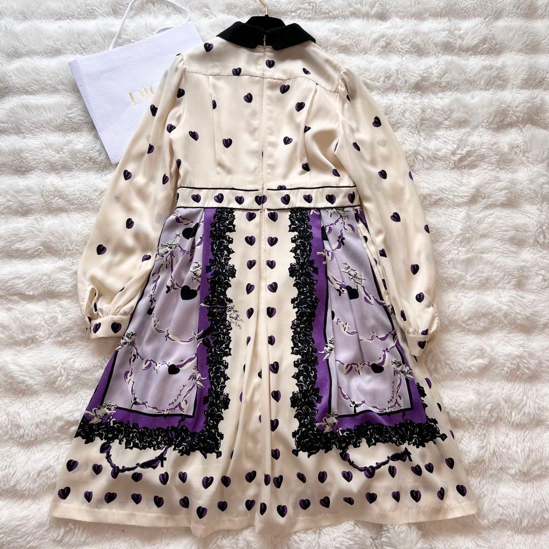 【美品】DOLLY GIRL ANNA SUI ボリュームフレアワンピース 襟