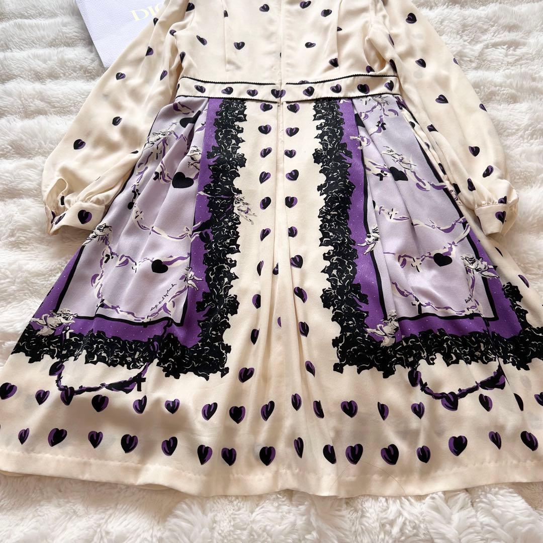【美品】DOLLY GIRL ANNA SUI ボリュームフレアワンピース 襟