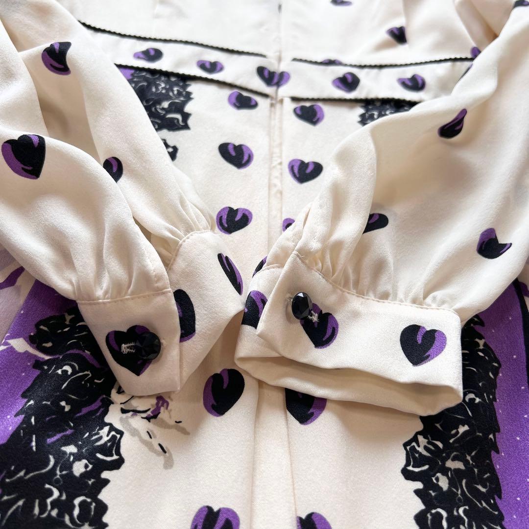 【美品】DOLLY GIRL ANNA SUI ボリュームフレアワンピース 襟