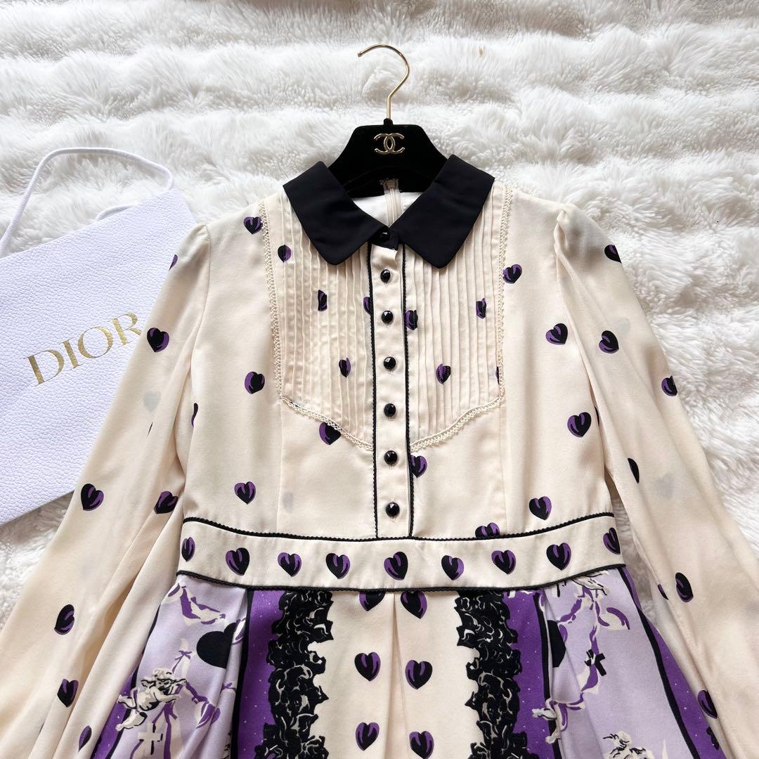 【美品】DOLLY GIRL ANNA SUI ボリュームフレアワンピース 襟