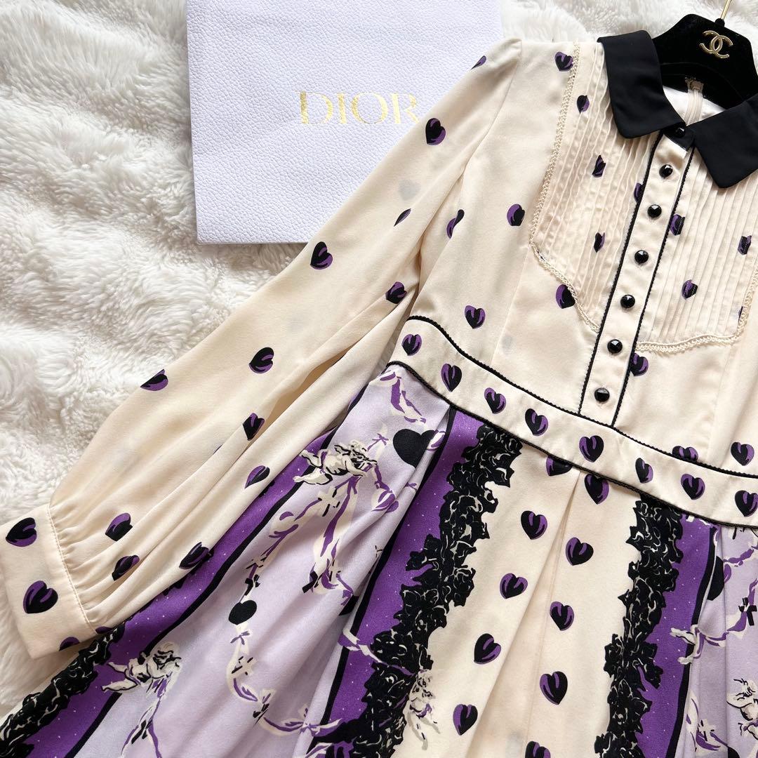 【美品】DOLLY GIRL ANNA SUI ボリュームフレアワンピース 襟