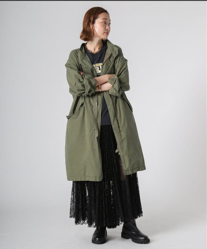 美品 Deuxieme Classe ツイカ ミリタリーコート カーキ