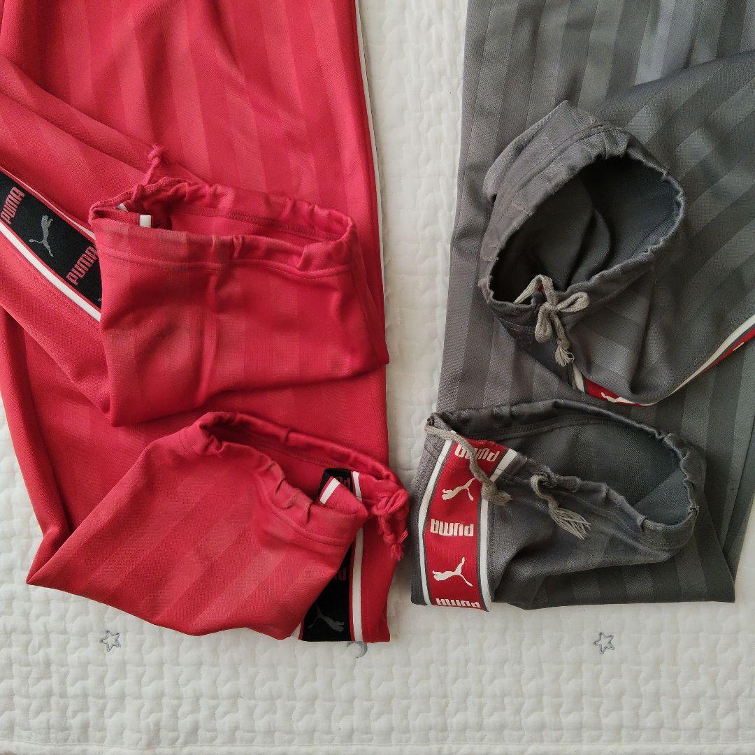 PUMA ジャージ上下セット 赤/グレー