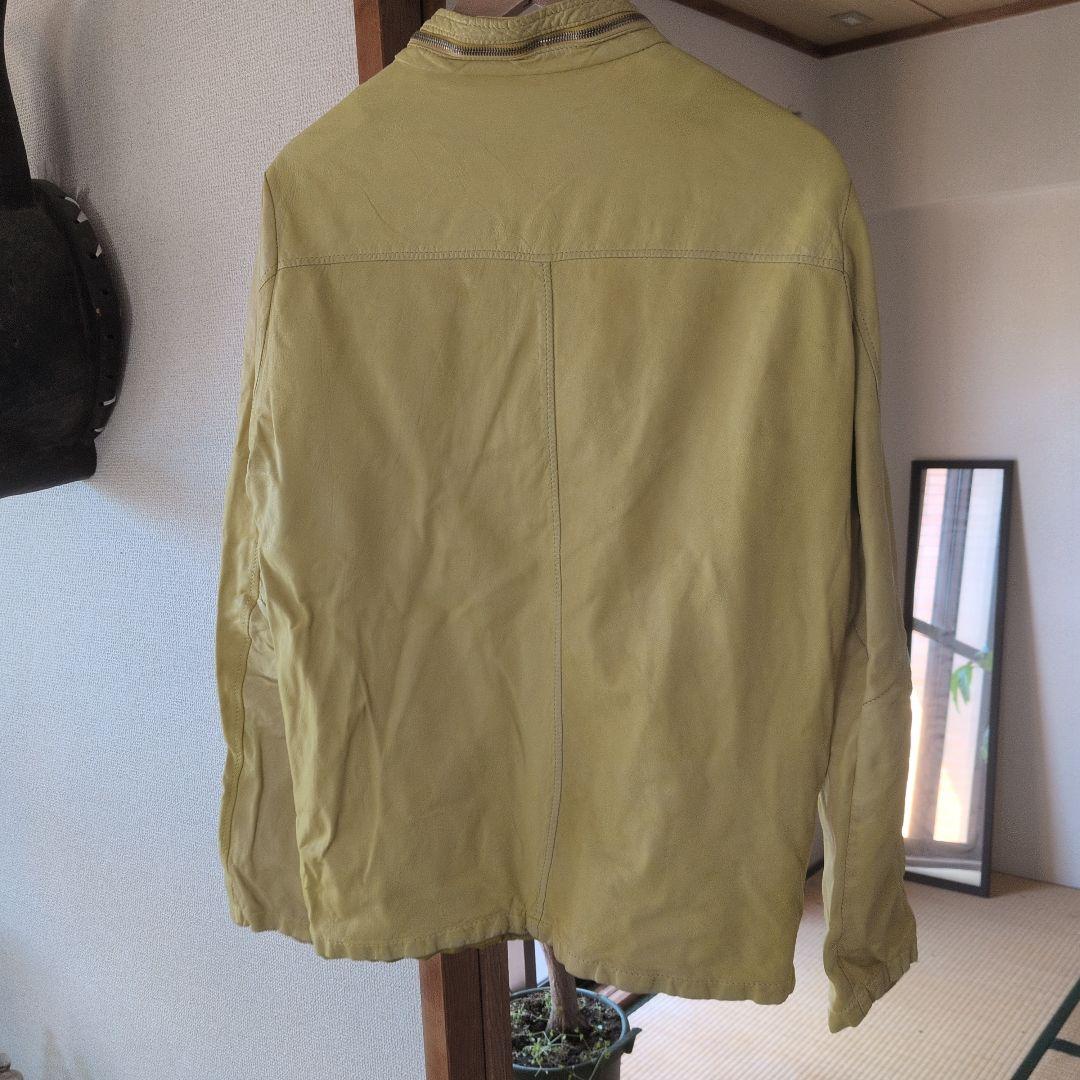 giorgio brato イエロー レザージャケット　シングル