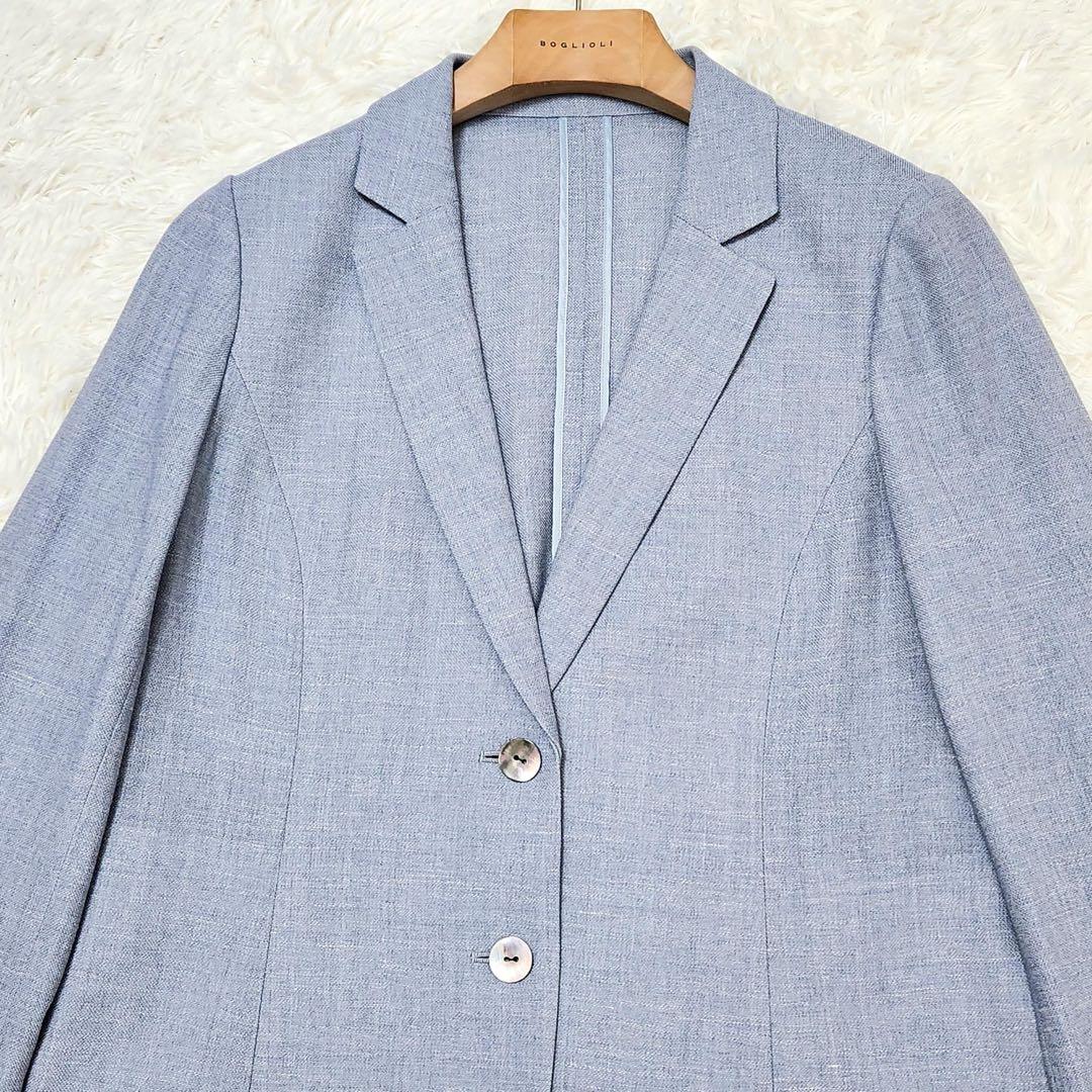 Leilian × Loro Piana リネン シルク テーラードジャケット
